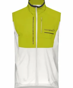 Norrøna Men's Senja Aero90 Vest Golden Lime/snow White