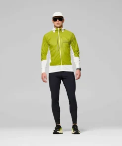 Norrøna Men's Senja Alpha90 Zip Hood Golden Lime/snow White