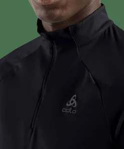 Odlo Men's Mid Layer Essential 1/2 Zip Black - Black