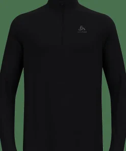 Odlo Men's Mid Layer Essential 1/2 Zip Black - Black