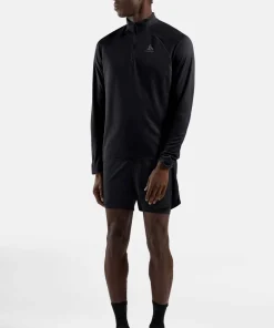Odlo Men's Mid Layer Essential 1/2 Zip Black - Black
