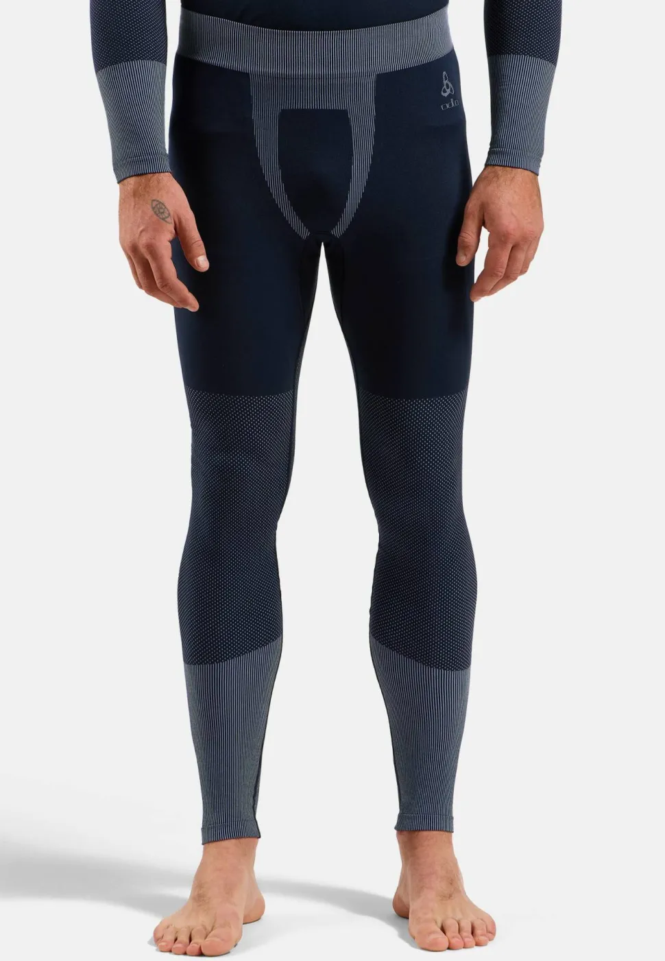 Odlo Men's Odlo Fundamentals Performance Warm Set Long Dark Sapphire