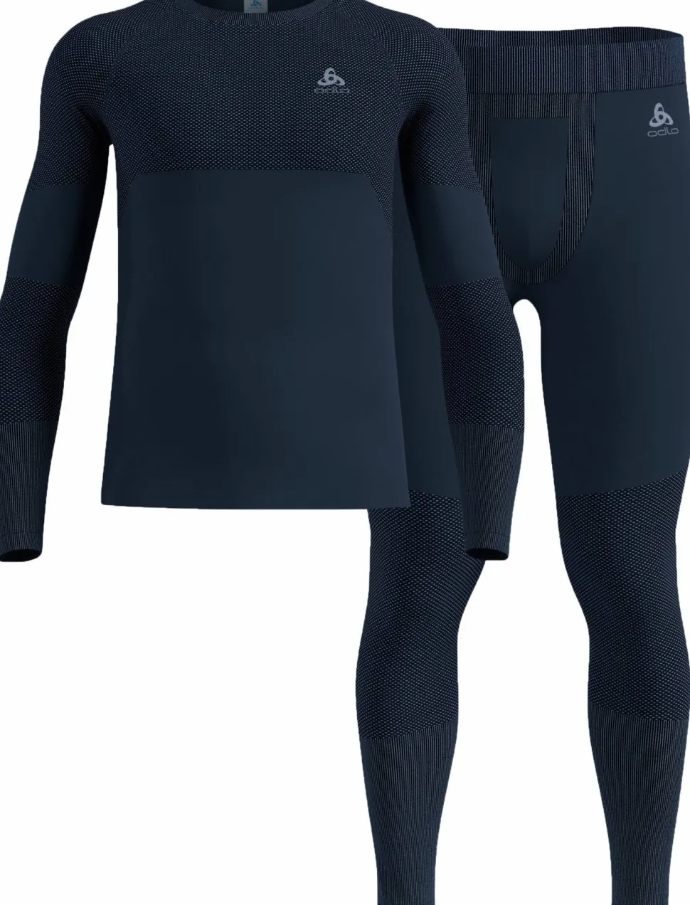 Odlo Men's Odlo Fundamentals Performance Warm Set Long Dark Sapphire