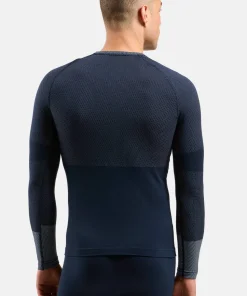 Odlo Men's Odlo Fundamentals Performance Warm Set Long Dark Sapphire