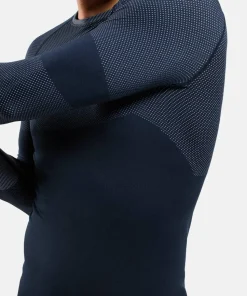 Odlo Men's Odlo Fundamentals Performance Warm Set Long Dark Sapphire