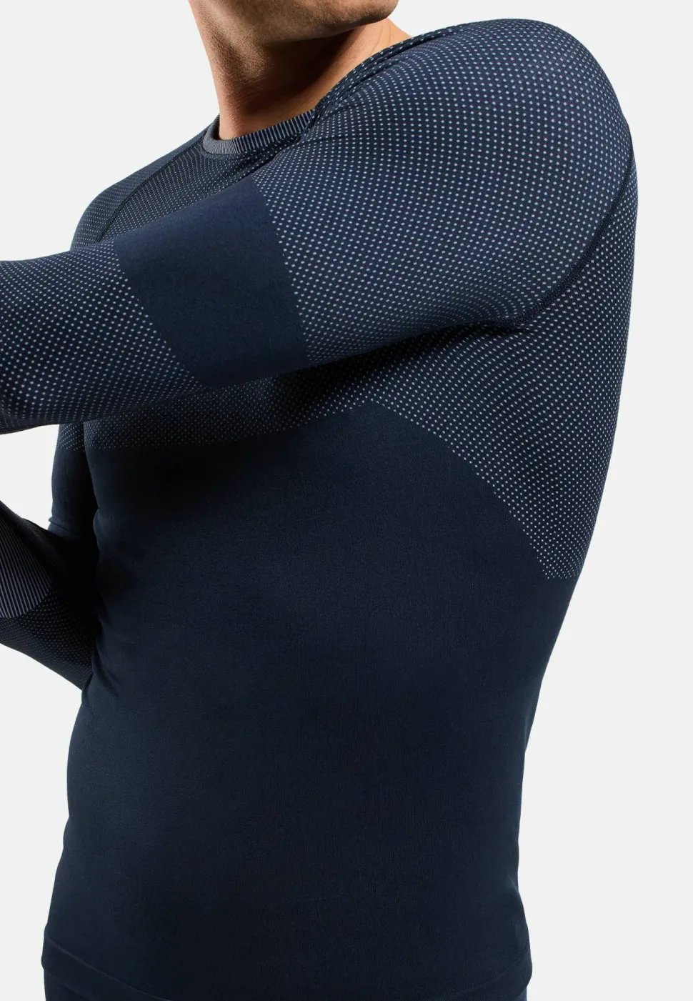 Odlo Men's Odlo Fundamentals Performance Warm Set Long Dark Sapphire