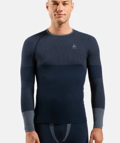 Odlo Men's Odlo Fundamentals Performance Warm Set Long Dark Sapphire