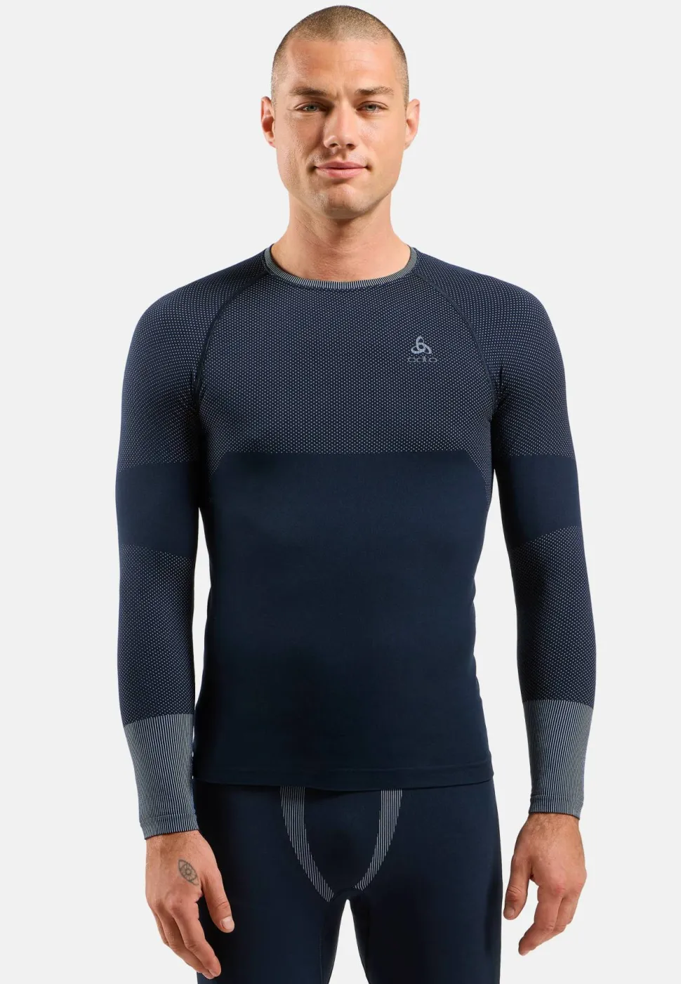 Odlo Men's Odlo Fundamentals Performance Warm Set Long Dark Sapphire