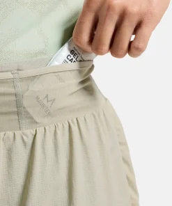 Odlo Men's Odlo X-Alp Trail 6 Inch 2-In-1 Short Agate Gray - Vetiver