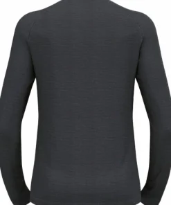 Odlo Men's Performance Wool 150 Base Layer Provincial Blue - Dark Grey Melange