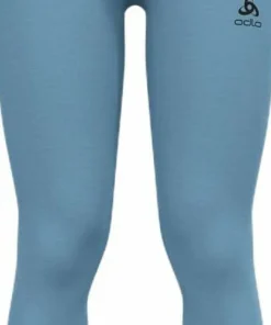 Odlo Men's Performance Wool 150 Base Layer Bottom Provincial Blue Melange - Black