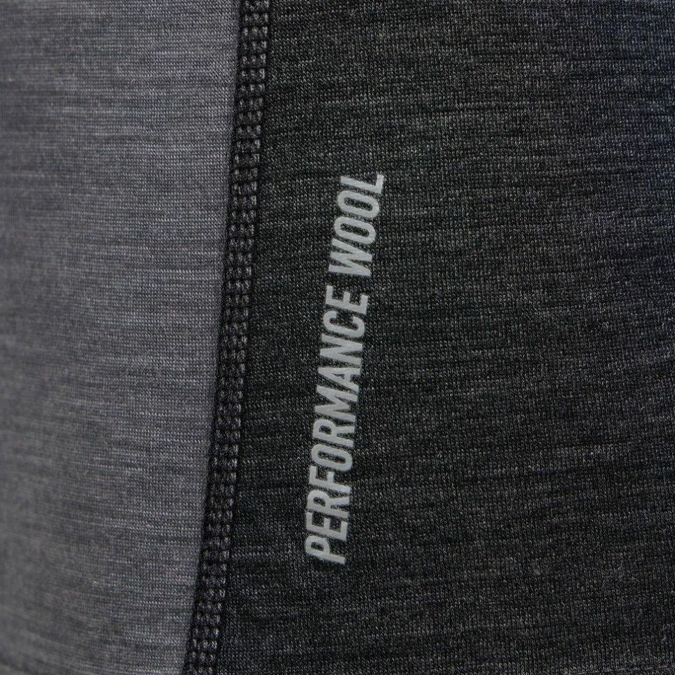 Odlo Men's Tn Long Sleeve Halfzip Natural Grey Melange - Dark Grey Melange