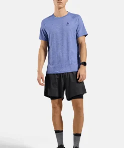 Odlo Men's T-Shirt Crew Neck S/S X-Alp Pw 115 Dazzling Blue Melange
