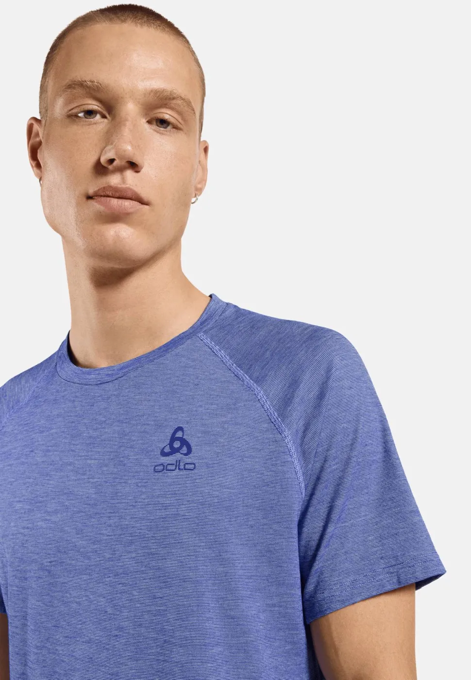Odlo Men's T-Shirt Crew Neck S/S X-Alp Pw 115 Dazzling Blue Melange