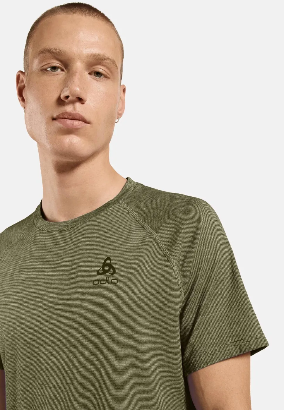Odlo Men's T-Shirt Crew Neck S/S X-Alp Pw 115 Guacamole Melange