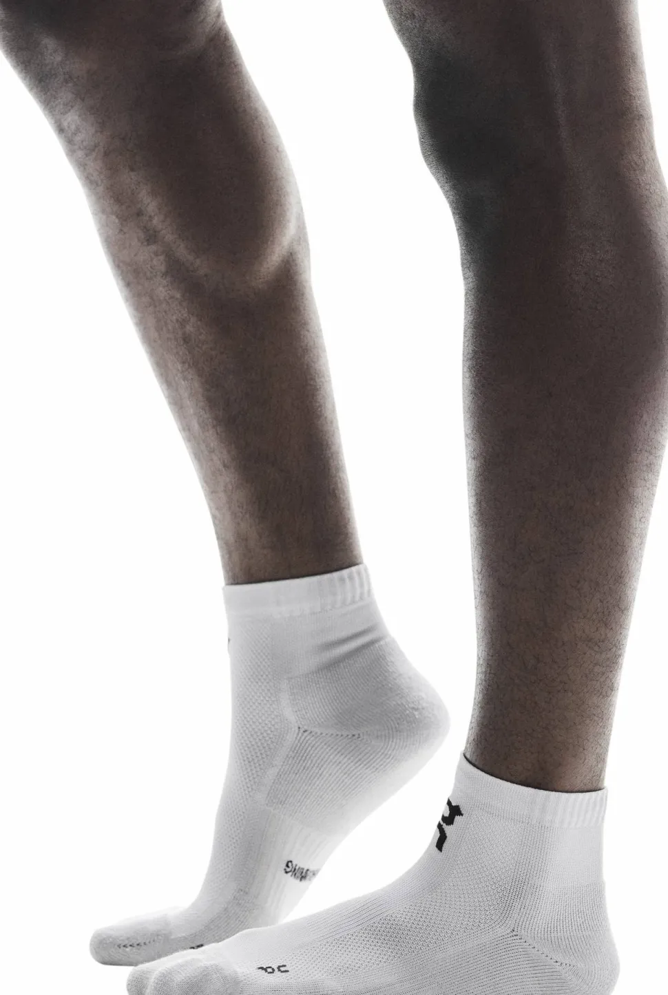 On Core Run Sock Mid 2P White