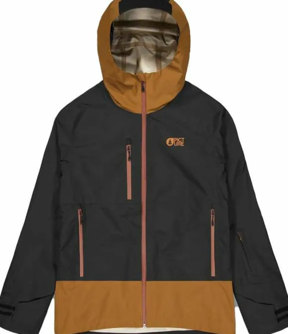 Picture Organic Clothing Men's Broader 3L Jacket Black Chocolate