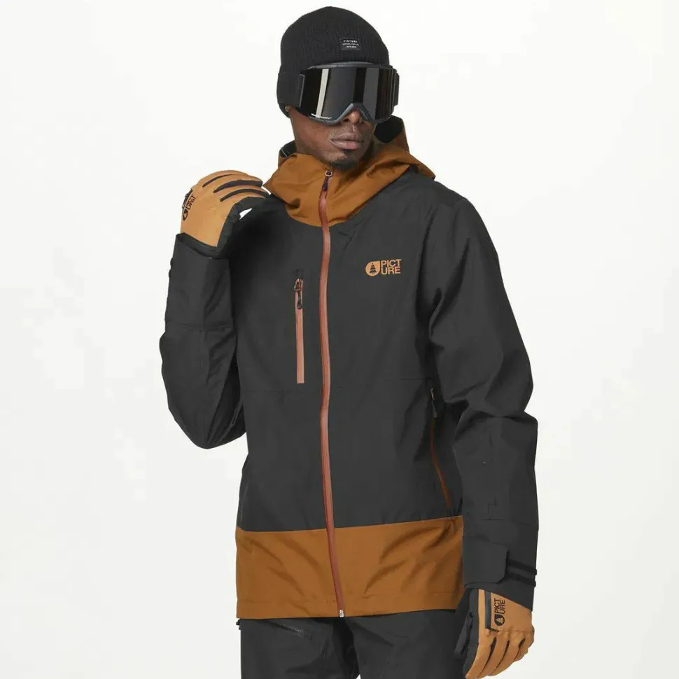Picture Organic Clothing Men's Broader 3L Jacket Black Chocolate