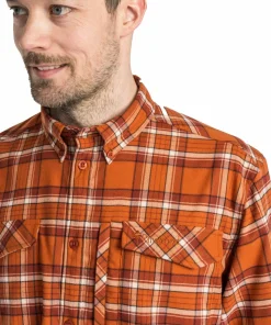 Pinewood Men's Abisko Hiking Flanell Shirt Burned Orange