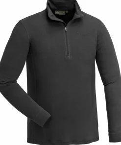 Pinewood Men's Abisko Merino Base Layer Half Zip Smoke Black
