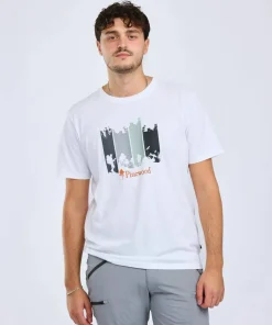 Pinewood Men's Finnveden Recycled Outdoor T-Shirt White Melange Adventure