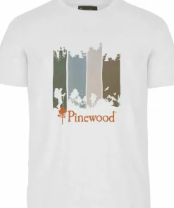 Pinewood Men's Finnveden Recycled Outdoor T-Shirt White Melange Adventure