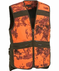 Pinewood Men's Furudal Hunter Pro Camou Vest Strata Blaze/Suede Brown