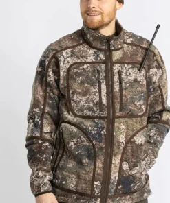 Pinewood Men's Furudal Reversible Camou Fleece Jacket Hunting Brown/Strata