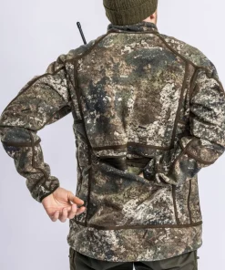 Pinewood Men's Furudal Reversible Camou Fleece Jacket Hunting Brown/Strata