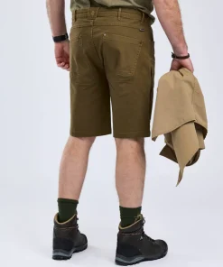 Pinewood Men's Värnamo Vintage Canvas Shorts Olive Brown