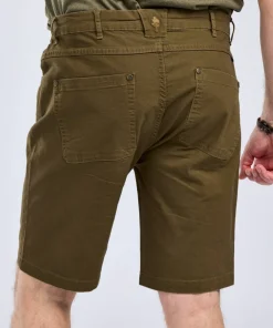 Pinewood Men's Värnamo Vintage Canvas Shorts Olive Brown