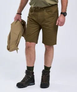 Pinewood Men's Värnamo Vintage Canvas Shorts Olive Brown