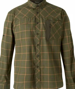 Pinewood Men's Wolf Shirt Green/terracotta
