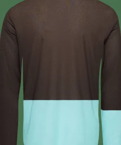 POC Men's Motion Air Long Sleeve MTB Jersey Bronzite Brown/Lazurite Blue