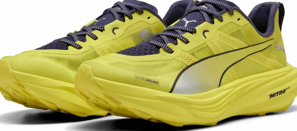 Puma Men's Deviate Nitro Elite Trail Lux Lime-deep Plum