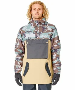 Rip Curl Men's Primative Anorak Jacket Dark Khaki