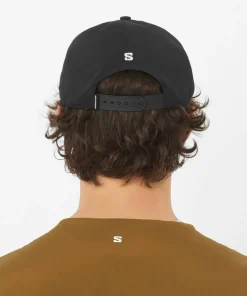 Salomon Logo Flat Cap Deep Black