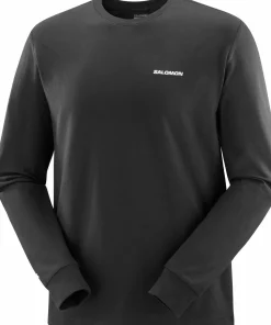 Salomon Men's Salomon Logo Long Sleeve Tee Deep Black
