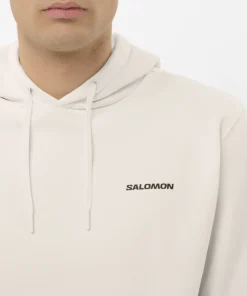 Salomon Men's Salomon Logo Hoodie Whisper White