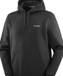 Salomon Men's Salomon Logo Hoodie Deep Black