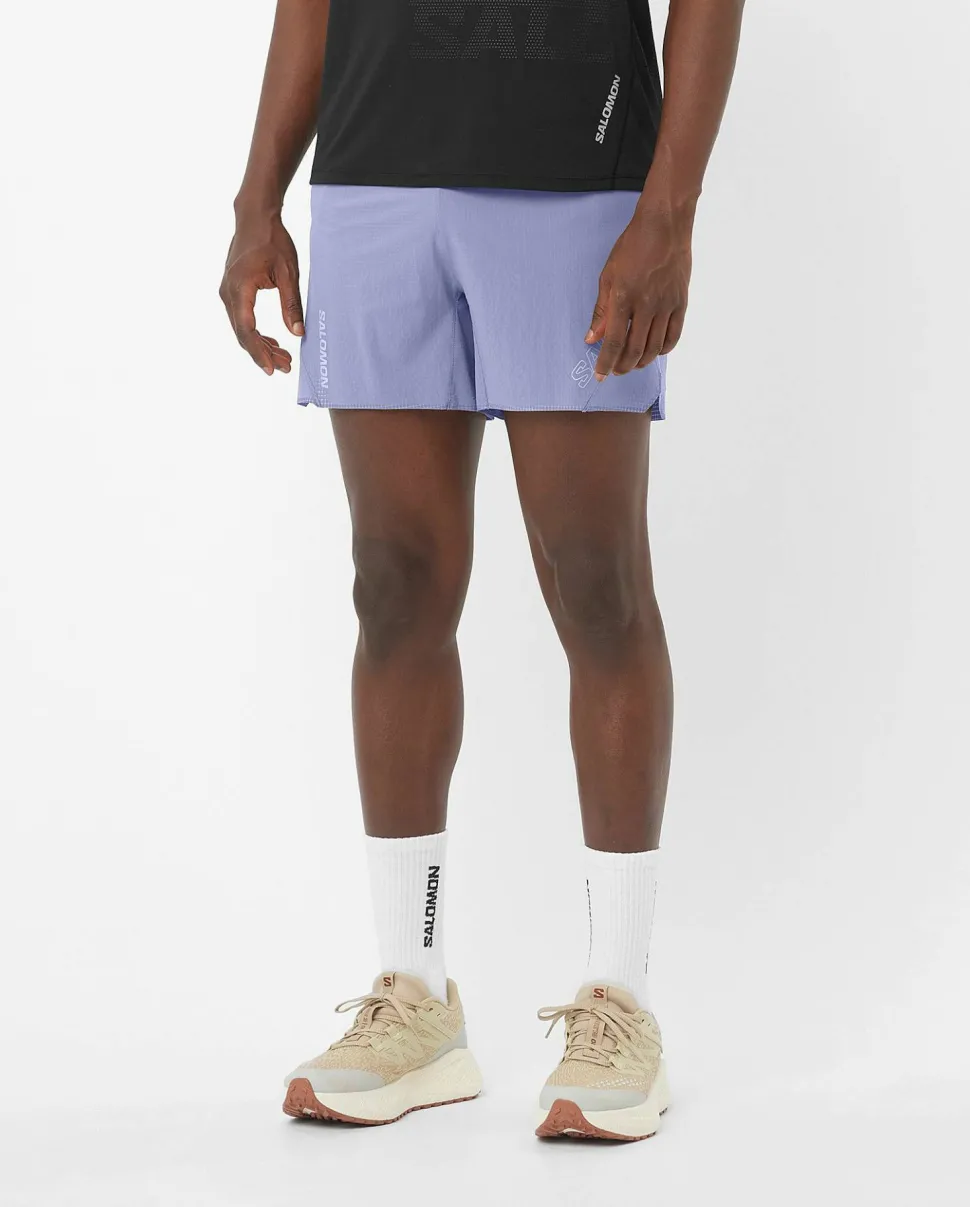 Salomon Men's Sense Aero 5'' Shorts Blue Granite