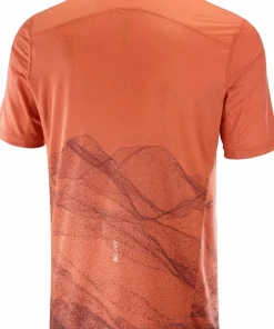 Salomon Men's S/LAB Ultra Tee Aop Burnt Sienna/decadent Chocolate/