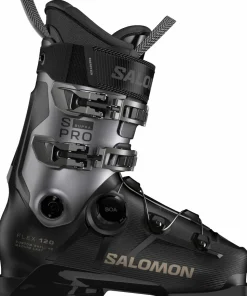 Salomon Men's S/Pro Supra Boa 120 Black/Hematite Met./Titanium Met. Pd