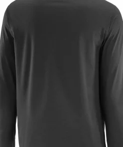 Salomon Men's Trackline Long Sleeve Tee Deep Black
