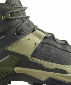 Salomon Men's X Ultra 5 Mid GORE-TEX Peat/gray Green/blue Nights