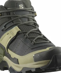 Salomon Men's X Ultra 5 Mid GORE-TEX Peat/gray Green/blue Nights