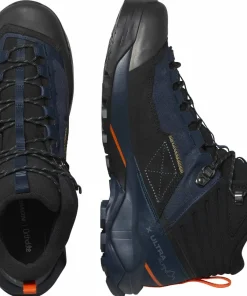 Salomon Men's X Ultra Alpine Mid GORE-TEX Blue Nights/Black/Red Orange