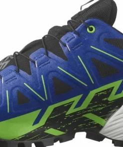 Salomon Unisex Spikecross 6 GORE-TEX Black/Surf The Web/Green Gecko