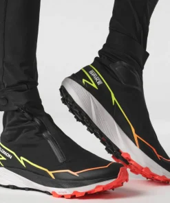 Salomon Unisex Winter Cross Spike Black/Fiery Coral/Safety Yellow