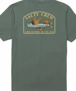 Salty Crew Men's Fly Home SS Tee Laurel Wreath